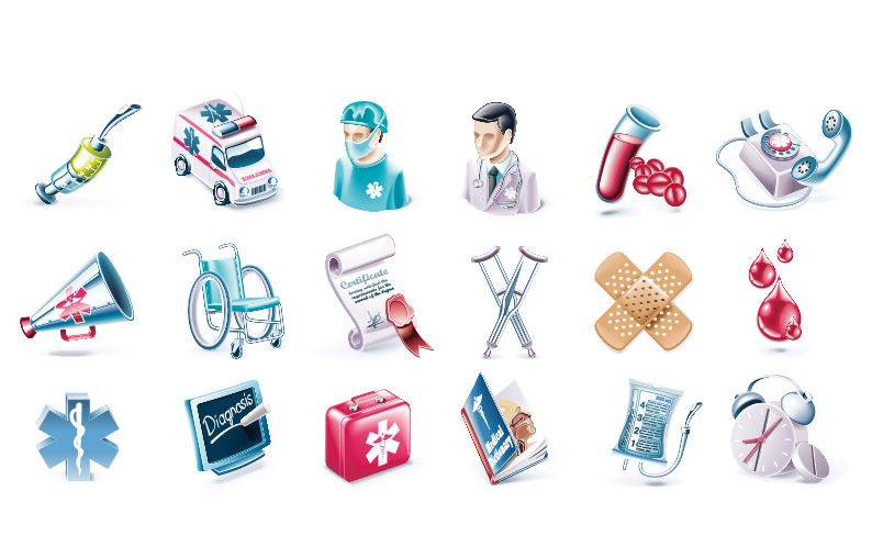 free vector Health and Medical Vector Icon Set